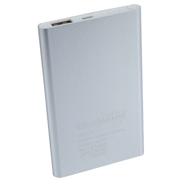 Εφεδρική Μπαταρία PowerBank 5V 5000mAh Ασημί BBC5001 Bormann (020868)