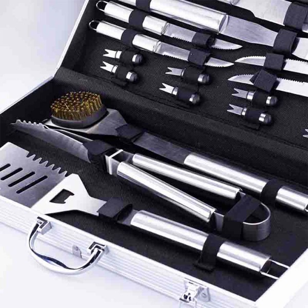 Εργαλεία BBQ Σετ 16τμχ Inox Βαλίτσα BBQ1015 Bormann Elite (033349)