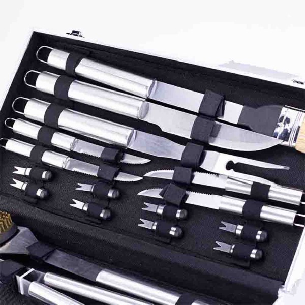 Εργαλεία BBQ Σετ 16τμχ Inox Βαλίτσα BBQ1015 Bormann Elite (033349)