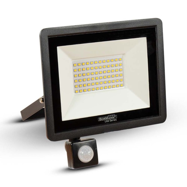 Προβολέας Led 10W Με Ανιχνευτή Κίνησης 4000K 800Lumen 120° Αδιάβροχος BLF1910 Bormann (052401)