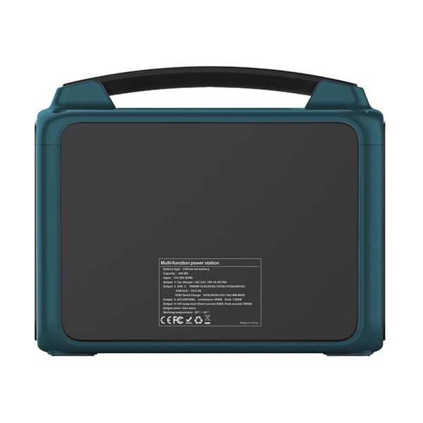 Φορητός Σταθμός Ενέργειας 600W 640Wh 200000mAh 12V/24V AC DC TYPE C USB-A LiFePO4 BBC5060 Bormann Pro (079743)