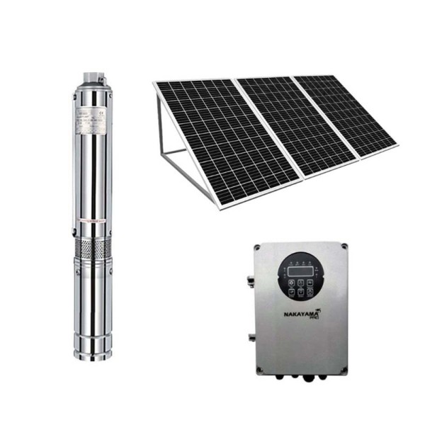 Αντλία Νερού με Φωτοβολταικό 96V 750W Μέγιστο Μανομετρικό 95m Σετ 3 Πάνελ 1650W NP2230 Nakayama Pro (080107)
