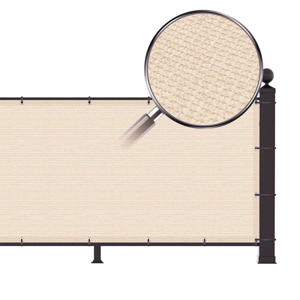 Διαχωριστικό Δίχτυ Μπαλκονιού 160gr/m² Εκρού 1.2x6m Με Κρίκους GRASHER (103834)