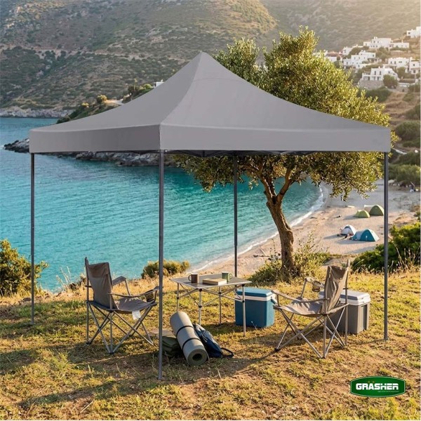 Πτυσσόμενο Κιόσκι Κήπου 3x3m Μπεζ 420D TGL3438 GRASHER (104231)