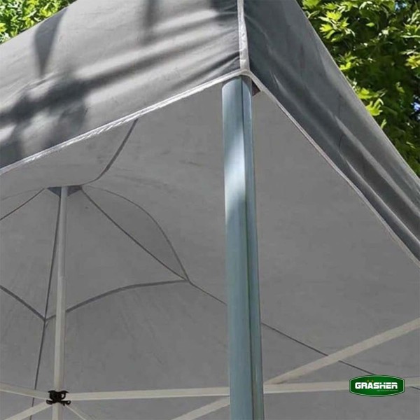 Πτυσσόμενο Κιόσκι Κήπου 3x4,5m Γκρί 800D TGH4438 GRASHER (104240)