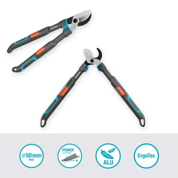 Κλαδευτήρι Μακριών Χειρολαβών Gardena EasyCut L Για Κλαδιά Έως 50mm (12040-20)