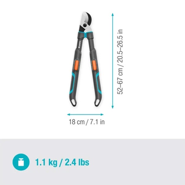 Κλαδευτήρι Μακριών Χειρολαβών Gardena EasyCut L Για Κλαδιά Έως 50mm (12040-20)