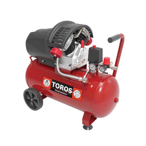 Αεροσυμπιεστής Μονομπλοκ Λαδιού 50Lt - 3Hp ΤOROS (602044)