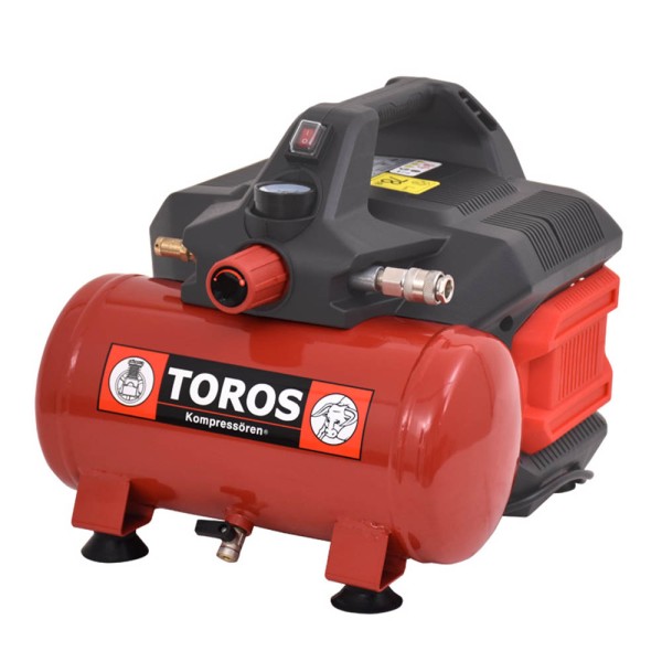 Αεροσυμπιεστής Μονομπλόκ Oil Free Silent 1Hp 6L TOROS (602046)