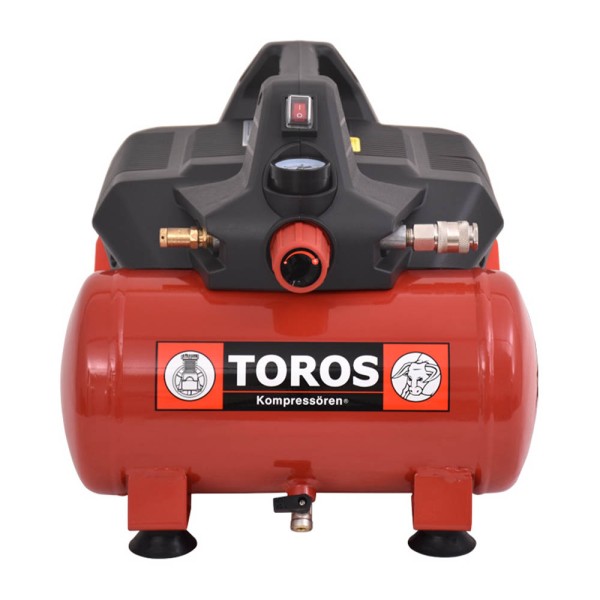 Αεροσυμπιεστής Μονομπλόκ Oil Free Silent 1Hp 6L TOROS (602046)