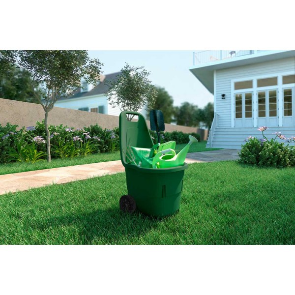 Κουβάς Κήπου/Ξύλων Smart 45Lt με Ρόδες ArtPlast (631457)