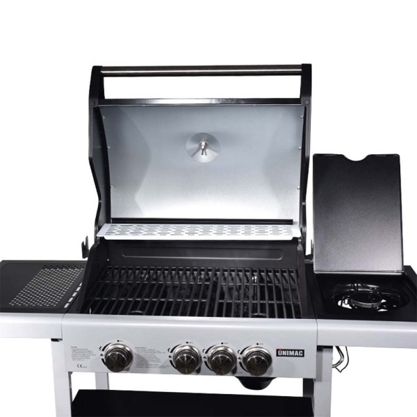 Ψησταριά (BBQ) Υγραερίου με 3 Καυστήρες και 1 Πλαϊνή Εστία Trend Unimac (661331)