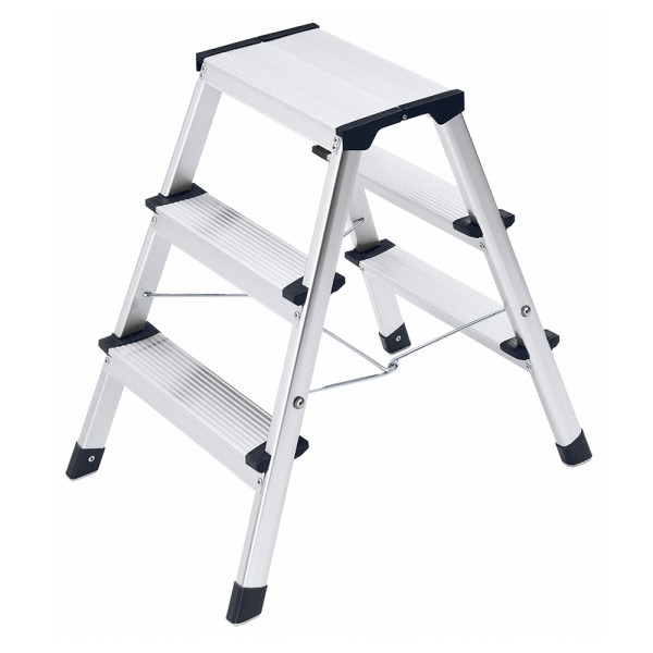 Σκαλοκάθισμα Αλουμινίου Διπλό D60 STANDARDLINE 3 Σκαλιά Easy Clix Hailo (154331089)
