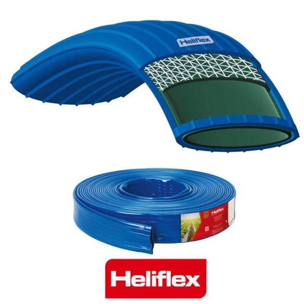 Μάνικα Ποτίσματος 75mm Heliflex Agroflat Μπλέ 50M