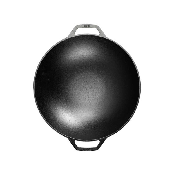Μαντεμένιο Wok 35.5εκ / 6.8lt Lodge (L14W)