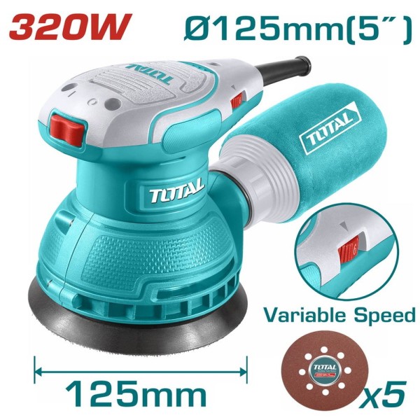 Επαγγελματικό Έκκεντρο Τριβείο Χούφτας 320W / Φ-125mm Total (TF2131256)