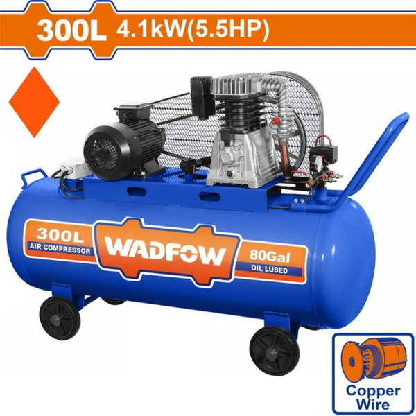 Αεροσυμπιεστής Ιμάντα 4.1kW / 5.5HP / 300Lit Wadfow (WAP4R33)