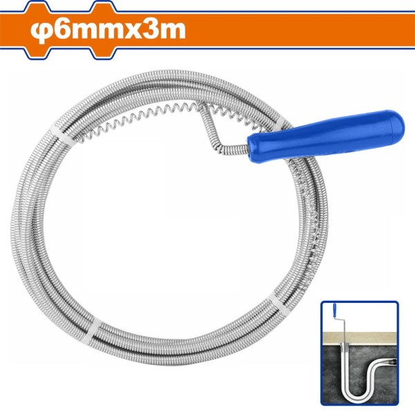 Εύκαμπτο Σπιράλ Απόφραξης Σωλήνων Φ-6mm X 3m Wadfow (WDD2303)