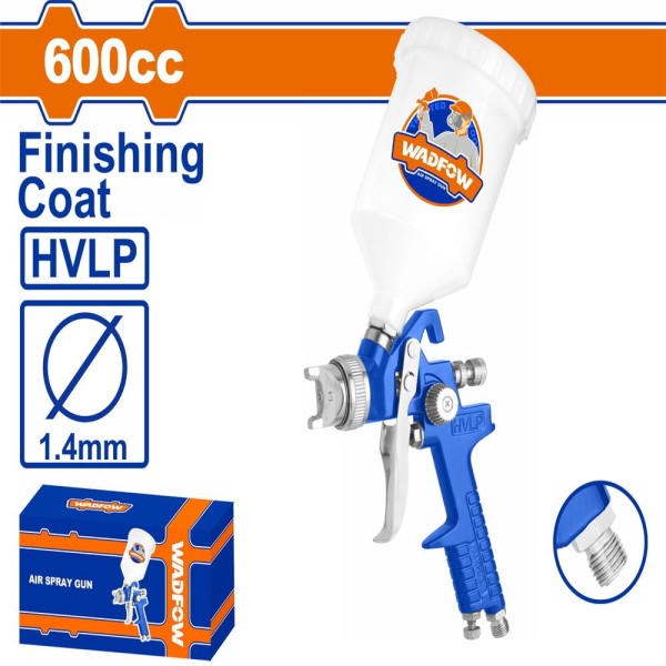 Πιστόλι Βαφής Άνω Δοχείο Πλαστικό HVLP 600cc 1.4mm Wadfow (WGA1506)
