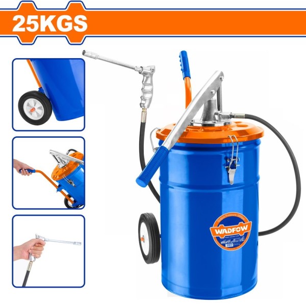 Τροχήλατος Γρασαδόρος Χειρός 25Kg Wadfow (WHY2A25)