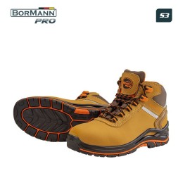 Μποτάκι Ασφαλείας S3 SR Desert Nubuck Αδιάβροχο Καφέ BORMANN Pro Νο40-46