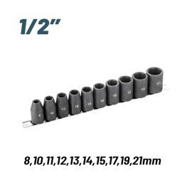 Σετ Καρυδάκια Αέρος 1/2'' 10Τεμ BORMANN Pro BHT7703 (075158)