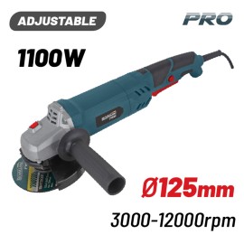 Γωνιακός Τροχός Ρυθμιζόμενος 1100W Φ125mm 3000–12000rpm BAG1105 Bormann Pro (082644)