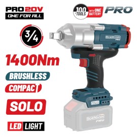 Μπουλονόκλειδο Μπαταρίας 20V Brushless 1400Nm 3/4” Solo BBP5390 Bormann Pro (083481)