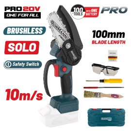 Κλαδευτικό Αλυσοπρίονο Μπαταρίας 20V Brushless Λάμα 10cm 825gr Με Βαλίτσα Solo BBP3914C Bormann Pro (083535)
