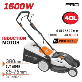 Ηλεκτρική Μηχανή Γκαζόν 1600W με Ρύθμιση 5 Θέσεων EM4016 Nakayama (084389)
