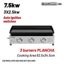 Υγραερίου Grill  με 3 Εστίες Plancha BBQ1810 Bormann Elite (084891)