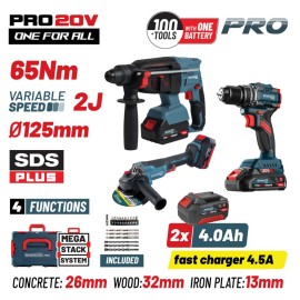 Σετ Compact Brushless Μπαταρίας Δραπανοκατσάβιδο & Γωνιακός Τροχός BBP5436X44T3CA Bormann Pro (085041)