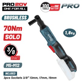 Ηλεκτρική Καστάνια Μπαταρίας 20V Brushless 70Nm SOLO BORMANN Pro BBP5423 (085164)