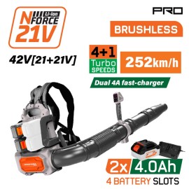 Φυσητήρας Πλάτης Βrushless Μπαταρίας 42V Li-Ion 2x4.0Ah 252km/h EC1723X44 Nakayama Pro (085379)