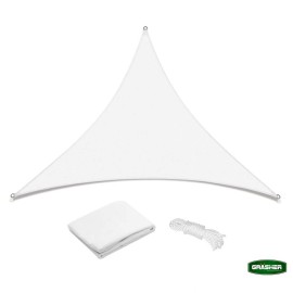 Πανί Σκίασης Τρίγωνο Ε220 180gr/m² Λευκό 3.6x3.6mx3.6m Με Κρίκους GRASHER (103789)