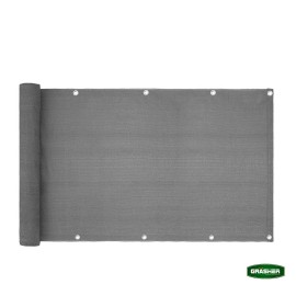 Διαχωριστικό Δίχτυ Μπαλκονιού 160gr/m² Γκρί 0.90x6m Με Κρίκους GRASHER (104001)