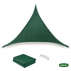 Πανί Σκίασης Τρίγωνο Ε220 180gr/m² Πράσινο 3.6x3.6x3.6m  Με Κρίκους GRASHER (104154)