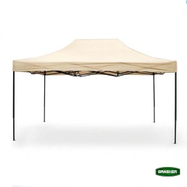Πτυσσόμενο Κιόσκι Κήπου 3x4,5m Μπέζ 420D TGL4437 GRASHER (104234)