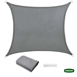 Πανί Σκίασης Oxford Αδιάβροχο Τετράγωνο180gr/m² Γκρί 5x5 m Με Κρίκους GRASHER (104122)