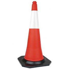 Κώνος Σήμανσης 75cm Μαύρη Βάση Cresman PE με Ανακλαστική Ταινία Cresman (11093)