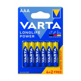 Μπαταρία Αλκαλική Μακράς Διάρκειας AAA 4+2 Τμχ Varta (40331)
