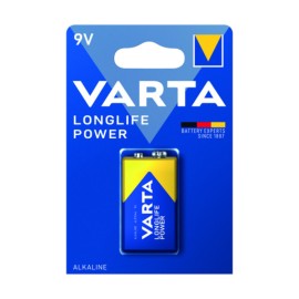 Μπαταρία Αλκαλική Μακράς Διάρκειας Πλακέ 9V Varta (40335)