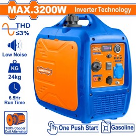 Ηλεκτρογεννήτρια Βενζίνης Inverter 3.200W Wadfow (WGEAS032D)