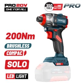 Παλμικό Κατσαβίδι Compact Brushless 20V 200Nm Solo BBP5410 Bormann Pro (083252)