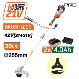 Θαμνοκοπτικό Μεσινέζα Brushless Μπαταρίας 42V (21+21) Li-Ion 2x4Ah 30cm EC4611X44 Nakayama Pro (086406)