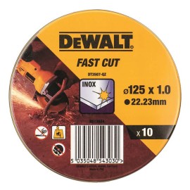 Δίσκος Κοπής Inox & Μετάλλου 125mm 10τεμ. Dewalt (DT3507-QZ)