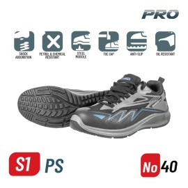  Παπούτσι Ασφαλείας S1PS Pacific Γκρι-Μαύρο BORMANN Pro Νο40-46