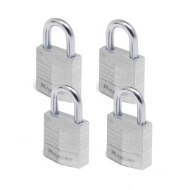 Σετ 4 Λουκέτων Αλουμινίου 20mm με Κοινό Κλειδί MASTERLOCK  9120EURQNOPCC (912044112)