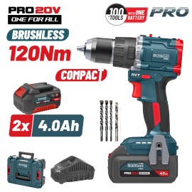Κρουστικό Δραπανοκατσάβιδο 20V Brushless με 2x4Ah & Βαλίτσα BBP5451X44CA Bormann Pro (083412)