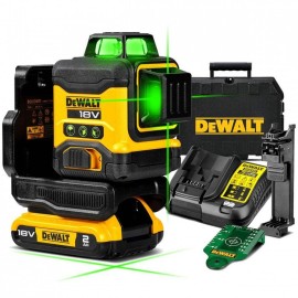 Πράσινο Αυτορυθμιζόμενο Αλφάδι Laser 3x360° 18V XR (1x2.0Ah) Dewalt (DCLE34031D1)